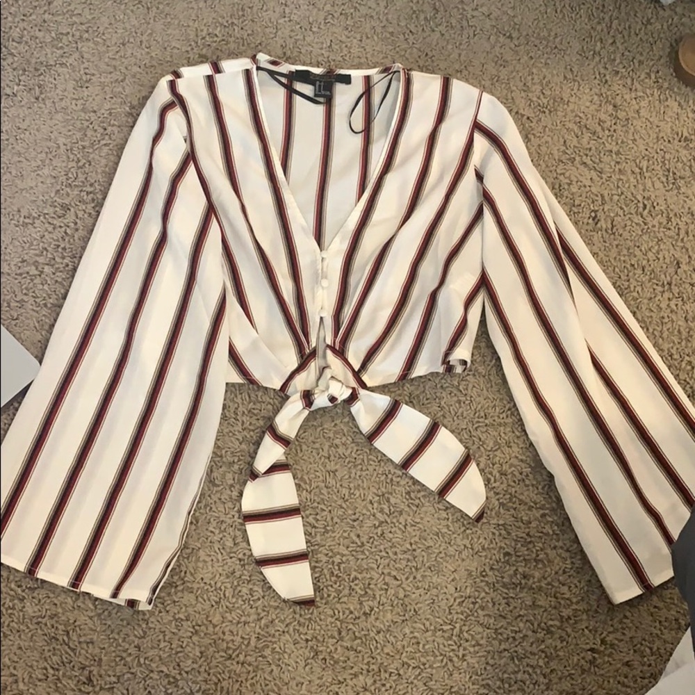 Forever 21 tie blouse